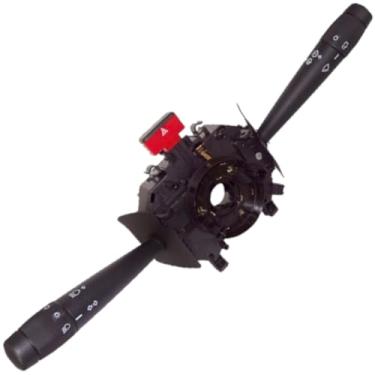 Imagem de Chave Seta MARILIA Uno 2003 a 2010 Farol Alto/Baixo Acionamento Lanterna Lampejo Farol Tecla Emergência Limpador para-brisa Duas Velocidades Temporizador Lavador Dianteira Traseira Preta