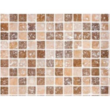 Imagem de Papel de Parede Pastilha Marrom Lavável Banheiro Cozinha Autoadesivo P