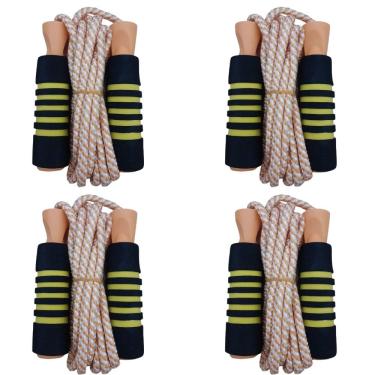 Imagem de 4 Corda De Pular Funcional Treino Cross Fitness Jump Laranja