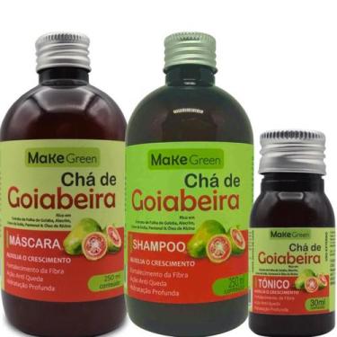 Imagem de Kit Chá de Goiabeira Shampoo 250ml Máscara 250ml-Tônico 30ml - Make Gr