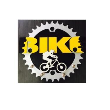 Imagem de Porta Chaves Madeira Mdf Não Esqueça Chaves Bikes Bicicleta - Casa Nob