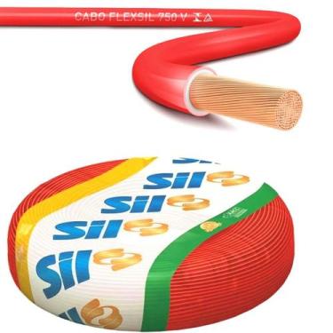 Imagem de Fio Sil Cabo Flexível 6mm 100 Metros Fio Elétrico Anti Chama Diversas 