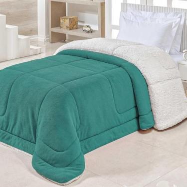 Imagem de Coberdrom Solteiro Dupla Face em Sherpa e Manta Soft 1,60m x 2,40m - P
