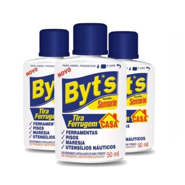 Imagem de 3 Semorin Tira Ferrugem Pisos Maresia Utensílios Naútico