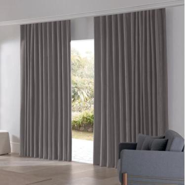 Imagem de Cortina Trilho Suíço Wave Corta Luz Tecido Blend 6,60x2,80 - Bella Jan