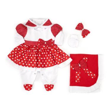 Imagem de Roupinha Bebê Saida Maternidade Menina Charmosa 5 peças 100% algodão T