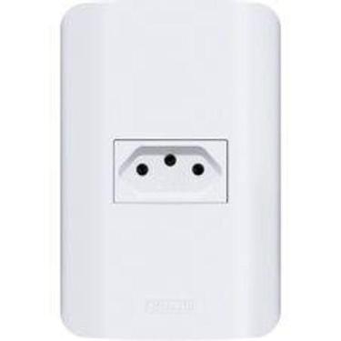 Imagem de Tomada 2P+T 10A 250V Branca Canoa Romazi