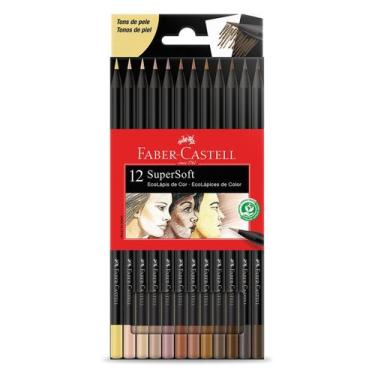 Imagem de Ecolápis de Cor FABER-CASTELL Supersoft 12 Tons de Pele, 15 Cores Fria