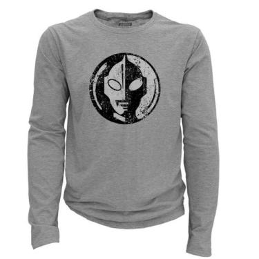 Imagem de Camiseta manga longa - Ultraman - DASANTIGAS, Silver, Silver, GG