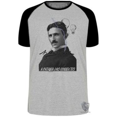 Imagem de Camiseta Nikola Tesla Batalha das Correntes Blusa Plus Size extra gran