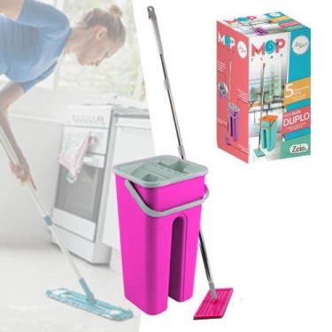 Imagem de Esfregão de Limpeza Mop Flat Moderno Com Balde Duplo Limpeza - Art Hou
