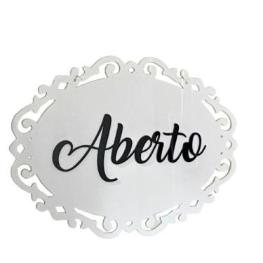 Imagem de Placa Aberto Fechado Em Acrílico Com Ventosa - Prime Laser , branco co