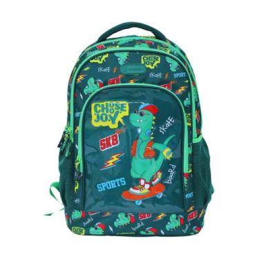 Imagem de Mochila de Costas Rabisk Teen Dinossauro RKD5007M Cor: Verde
