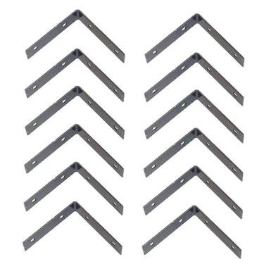 Imagem de Kit 12 Chapa L Fixação Emenda Vigas Colunas Telhados 35X35Cm