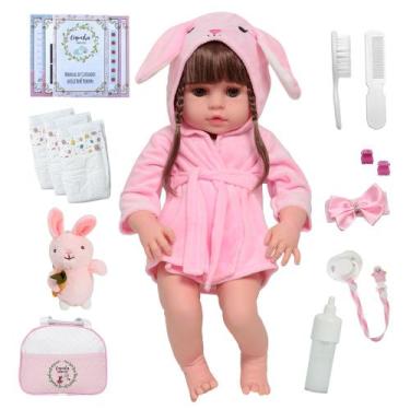 Imagem de Boneca Tipo Reborn Valentina 48cm Kit Unicórnio Completo - Cegonha Reb