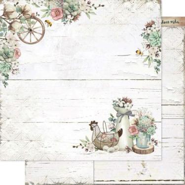 Imagem de Folha para Scrapbook Dupla Face - Country: Flores - SD-1180 - Litoarte
