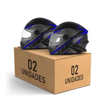 Imagem de Kit 2 Capacetes R8 Fechados Pro Tork Moto Masculino Feminino Segurança
