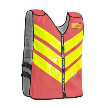 Imagem de Colete Refletivo Moto Boy Adulto Cromo Forte One, Vermelho, P