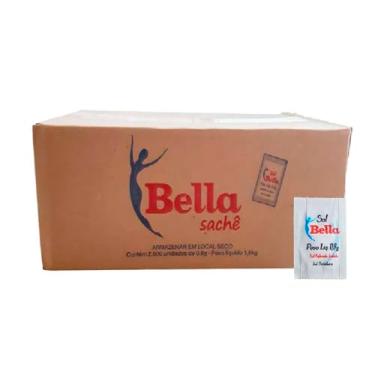 Imagem de Sal em Sachê Refinado de Mesa 0,8g Caixa com 2000 unidades Iodado Bella Sachês