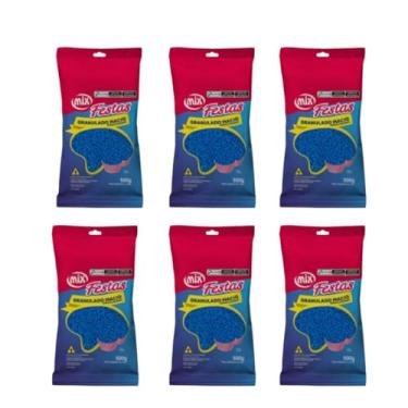 Imagem de Chocolate Granulado Macio, Kit com 6 Pacotes, 500g Cada (AZUL)