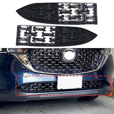 Imagem de AOKIO Compatível com 2022 2023 2024 2025 Mazda Cx5 Acessórios Inserções de Grade Frontal Protetor de Grade de Para-Choque Moldagem de Acabamento (Preto Brilhante Não para 2017-2021)