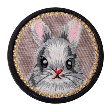 Imagem de Vaveren Porta-agulhas de madeira reutilizável, presente para o dia das mães, porta-agulhas para bordado, ponto cruz, quilting, mãe e esposa, Coelho