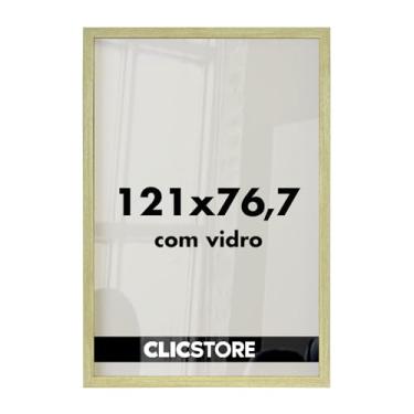 Imagem de Moldura Panorâmica p/Quebra Cabeça 3000 peças 76,7x121 cm com Vidro Decoração Criativa Quadro Sala Escritório Game (Carvalho)