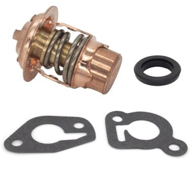 Imagem de QuickMariner Kit de termostato e junta 14586 para motores de popa Mercury Marine 6 8 9,9 15 20 25 HP substitui motor de barco 14586A3 75692A10 75692A11 75692A9 Sierra 18-43052