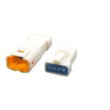 Imagem de 1 Conjunto De Conector De Terminal Elétrico Automotivo De 4 Pinos, Tomada Macho E Fêmea De 0.7mm Para Carro 04t-jwpf-vsle-s 04r-jwpf-vsle-s(Female and Male)