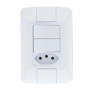Imagem de Interruptor Duplo + 1 Tomada 20A Tramontina Aria
