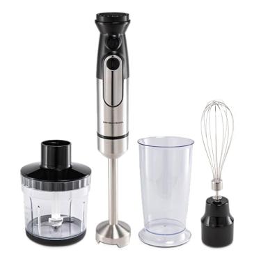 Imagem de Hamilton Beach Mixer Misturador Multiuso 3 em 1 1000W 9 velocidades 3 acessórios batedor mini processador e copo 600ml ASWE-014 inox 110v