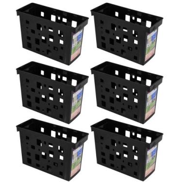 Imagem de Kit 6 Organizadores De Pastas Suspensas Dellocolor Caixas Arquivos Doc