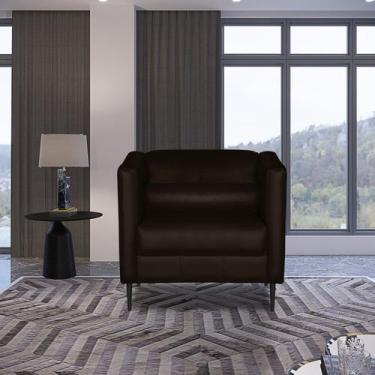 Imagem de Poltrona Estofada Ellus Couro Legítimo - Scala Decor
