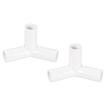 Imagem de PATIKIL Acessórios para tubos de PVC de 20 mm, pacote com 2 conectores de junta de tubulação de água de cotovelo de 3 vias adaptadores para irrigação de jardim, aquário doméstico