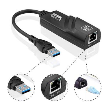 Imagem de Adaptador Placa De Rede Rj45 Ethernet Usb 3.0 Rj45 1000Mbps