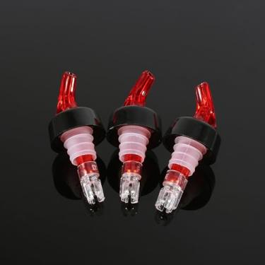 Imagem de Popeler de Garrafa de Plástico, Dispensador de Vinho Cocktail de Plástico Dura LIQURER PROVER BRANHOTER PERRADOR para Festa para Bares (Vermelho)