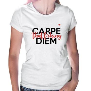 Imagem de Baby Look Carpe that fucking Diem - Foca na Moda, Branco, P