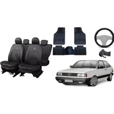 Imagem de Kit Capa de Bancos e Volante Gol 86-96 com Tapete Personalizado - Aero