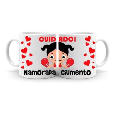 Imagem de Caneca Cuidado Namorada Ciumenta  Dia Dos Namorados