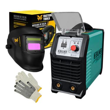 Imagem de Maquina de Solda Joy 223 MMA Com Máscara de Solda e Luva de Malha