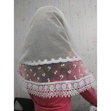 Imagem de VÉU CCB notas musicais colcheia - Quadrado ou Redondo - - Padrao, BABY