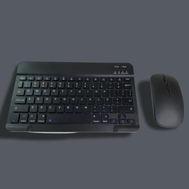 Imagem de Conjunto Teclado C/ Mouse Bluetooth S/ Fio Colorido Wireless - mek mot