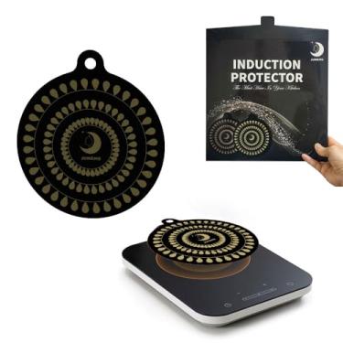 Imagem de JUNEME Tapete de proteção para fogão de indução de silicone termocrômico de 24 cm, preto