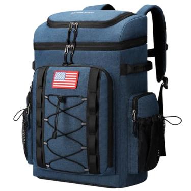 Imagem de Maelstrom Mochila térmica, macia e leve à prova de vazamento, bolsa térmica com 50 latas, mantém 50 latas quentes/frias por até 16 horas, lancheira impermeável para homens e mulheres - azul