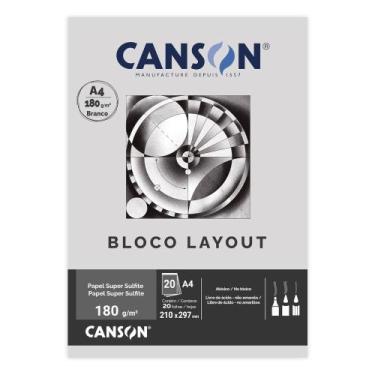 Imagem de Bloco Layout A4 Canson 180g Técnico 20 Folhas liso