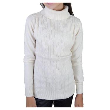 Imagem de Blusa Infantil Menina Pixe Love Tricot Bege Claro - 810027-Feminino