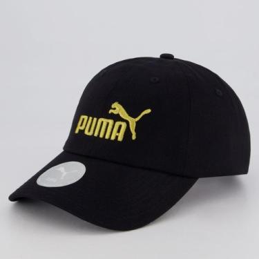 Imagem de Boné Puma ESS No. 1 Logo BB Preto e Dourado, Único