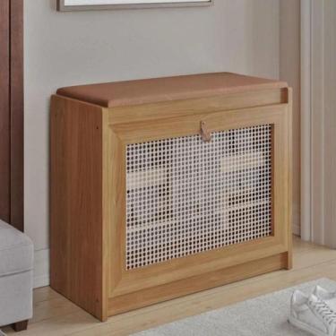 Imagem de Banco com Acento Almofadado Sandu Marrom - CasaH