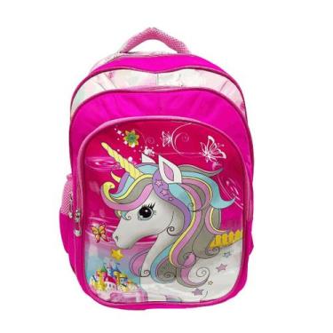 Imagem de Mochila Escolar Feminina com Estampa de Dezenhos Grande Capacidade 720