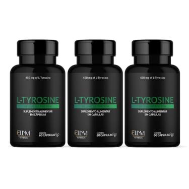 Imagem de L-Tirosina 450mg ELLYM NUTRITION 180 Cápsulas Suplemento de Aminoácido